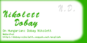 nikolett dobay business card